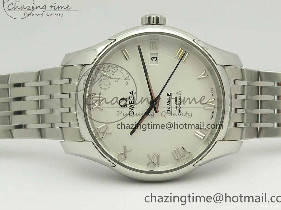 0512 De Ville Hour Vision 41mm SS VSF 1:1 Best Edition White Dial on SS Bracelet A8500 Super Clone Casual 7946